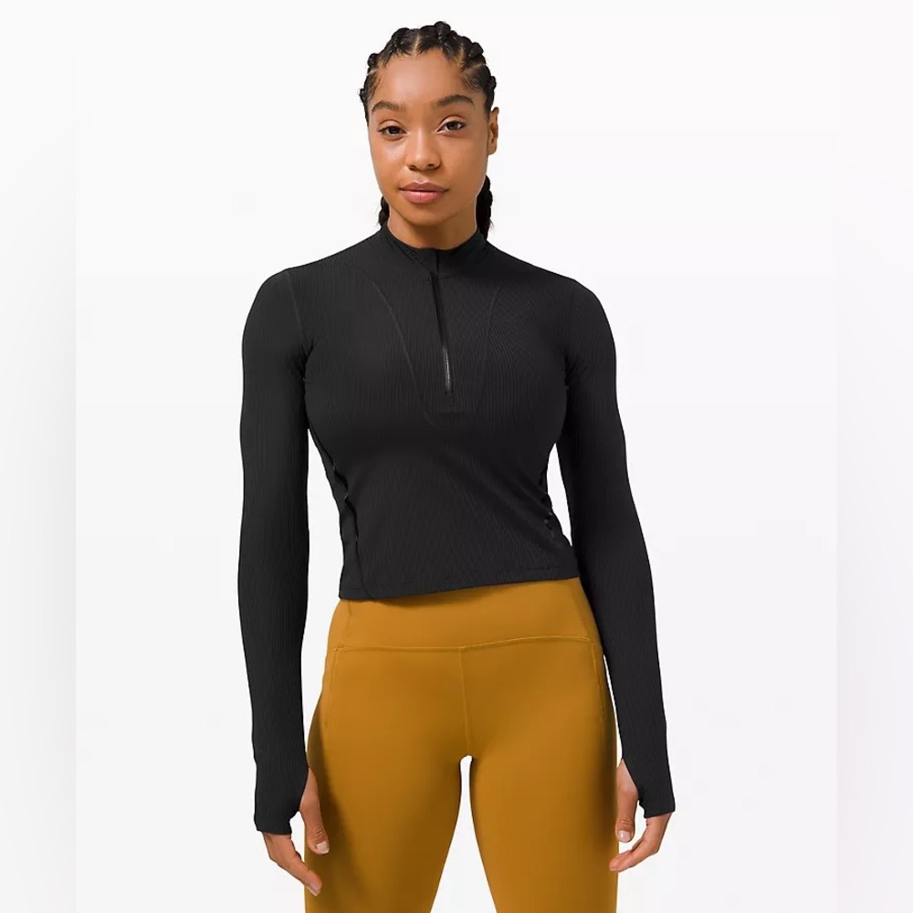lululemon Gloss Trim Long Sleeve Running Half-Zip